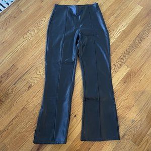 Abercrombie and Fitch Black Vegan Leather Legging Pants Size Large NWT